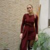VESTIDO MORGAN BURDEOS