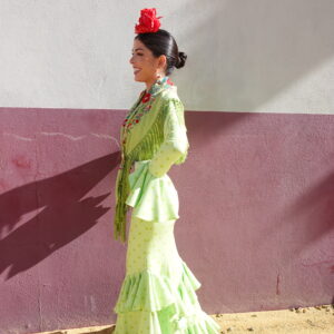 VESTIDO FLAMENCA CLEMENTINA Lima lunar