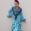 VESTIDO FLAMENCA JIMENA TURQUESA LUNAR - Imagen 3