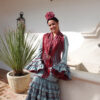 VESTIDO FLAMENCA MARISOL AGUA BURDEOS