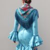 VESTIDO FLAMENCA JIMENA TURQUESA LUNAR - Imagen 2