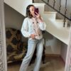 JEANS GRIS TACHUELAS