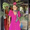 VESTIDO BATA MARISMA ROSA LUNAR NEGRO - Imagen 3