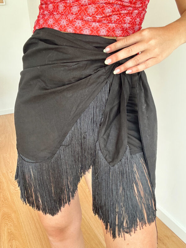 FALDA PANTALÓN FLECOS BLACK