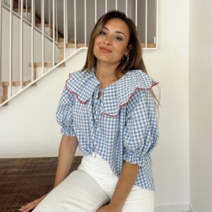 CAMISA CUELLO BEBÉ CELESTE