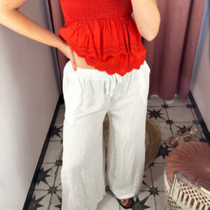 PANTALÓN LINO BLANCO