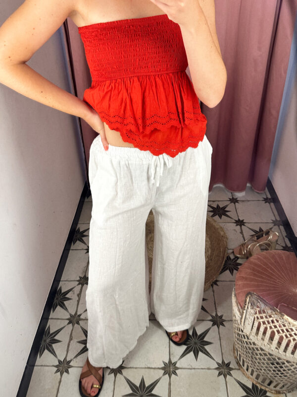 PANTALÓN LINO BLANCO