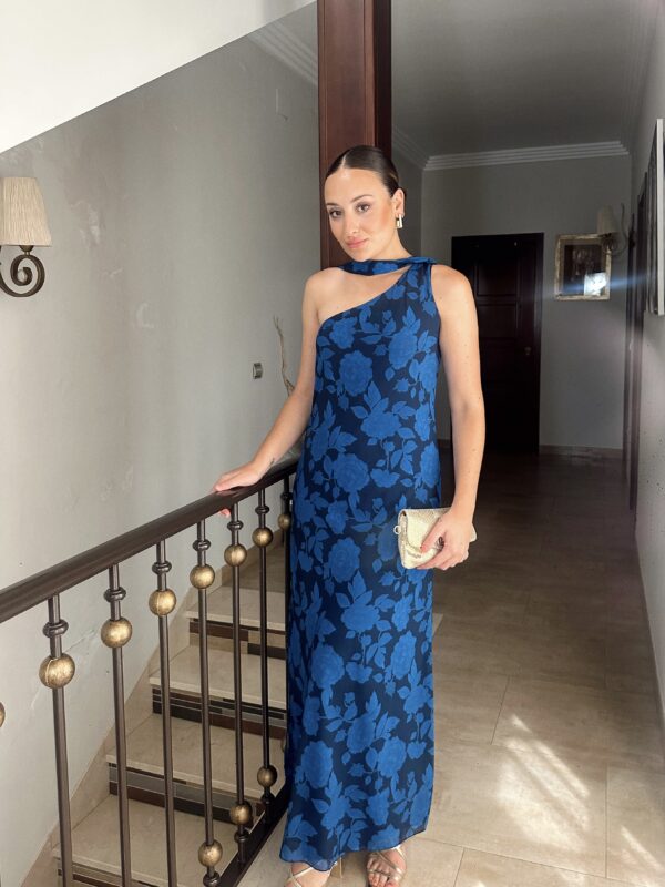 VESTIDO CAPA AZUL GASA
