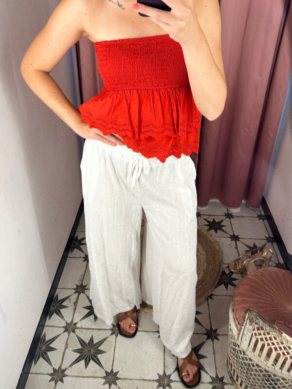 PANTALÓN LINO BLANCO - Imagen 2